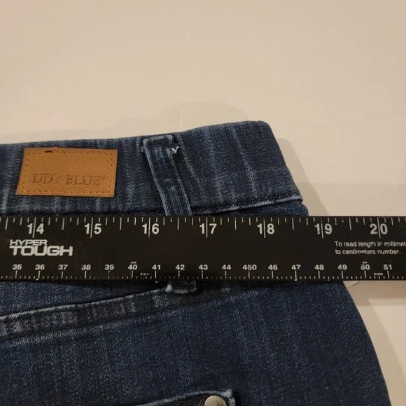 Judy Blue Jean Shorts Womens 3XL High Rise Pull On Fringed Stretch Denim Shorts - Picture 4 of 8